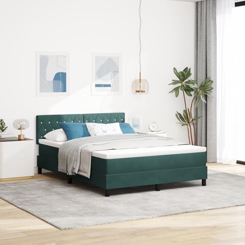 Massbinet Boxspringbett mit Matratze Dunkelgrün 140x200 cm Samt Hochwertige Matratzen Matratzen mit Sprungfedern Massbinet Boxspringbett mit Matratze Dunkelgrün 140x200 cm Samt Hochwertige Matratzen Matratzen mit Sprungfedern von Massbinet