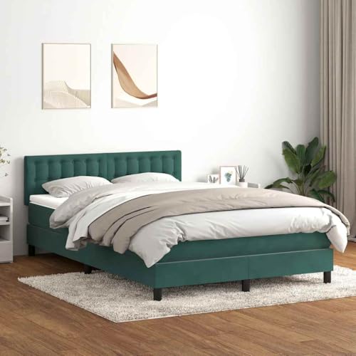 Massbinet Boxspringbett mit Matratze Dunkelgrün 140x210 cm Samt Hochwertige Matratzen Matratzen mit Sprungfedern Massbinet Boxspringbett mit Matratze Dunkelgrün 140x210 cm Samt Hochwertige Matratzen Matratzen mit Sprungfedern von Massbinet