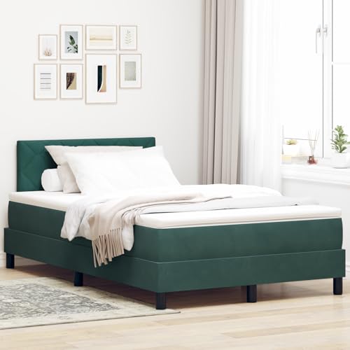 Massbinet Boxspringbett mit Matratze Dunkelgrün Samt Hochwertige Matratzen Matratzen mit Sprungfedern Massbinet Boxspringbett mit Matratze Dunkelgrün Samt Hochwertige Matratzen Matratzen mit Sprungfedern von Massbinet