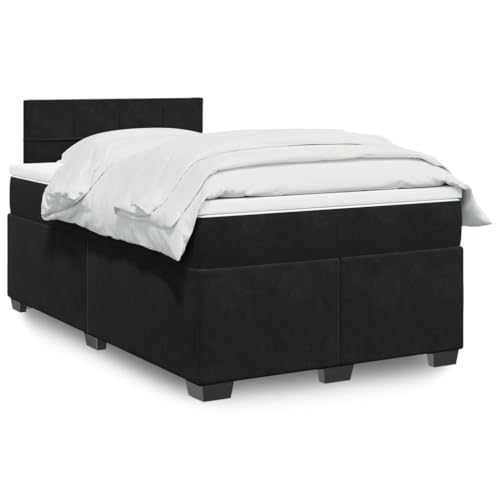 Massbinet Boxspringbett mit Matratze Moderen Polsterbet Doppelbett Stauraumbett Rückenlehne Bettgestell Lattenrost aus Holz Schwarz 120x190 cm Samt Massbinet Boxspringbett mit Matratze Moderen Polsterbet Doppelbett Stauraumbett Rückenlehne Bettgestell Lattenrost aus Holz Schwarz 120x190 cm Samt von Massbinet