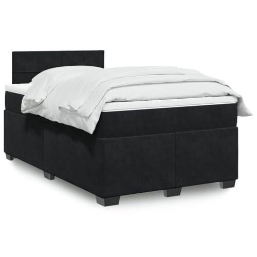 Massbinet Boxspringbett mit Matratze Moderen Stilvoll Doppelbett Polsterbett Bettgestell für Schlafzimmer Schwarz 120x200 cm Samt Massbinet Boxspringbett mit Matratze Moderen Stilvoll Doppelbett Polsterbett Bettgestell für Schlafzimmer Schwarz 120x200 cm Samt von Massbinet