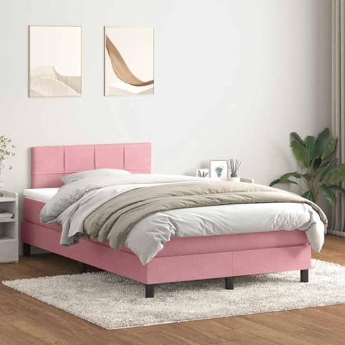 Massbinet Boxspringbett mit Matratze Rosa 120x220 cm Samt Hochwertige Matratzen Matratzen mit Sprungfedern Massbinet Boxspringbett mit Matratze Rosa 120x220 cm Samt Hochwertige Matratzen Matratzen mit Sprungfedern von Massbinet
