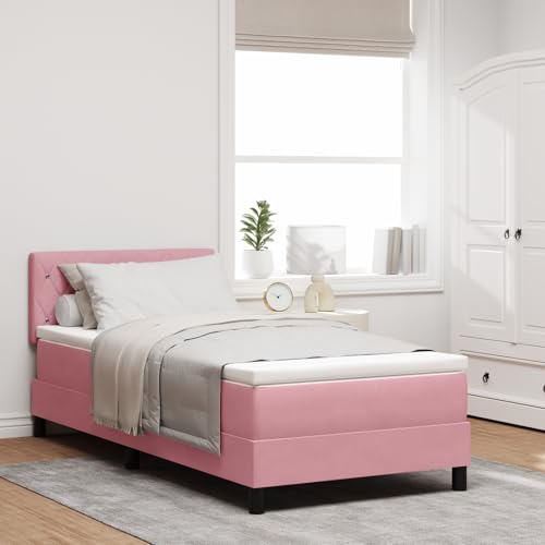 Massbinet Boxspringbett mit Matratze Rosa Samt Hochwertige Matratzen Matratzen mit Sprungfedern Massbinet Boxspringbett mit Matratze Rosa Samt Hochwertige Matratzen Matratzen mit Sprungfedern von Massbinet