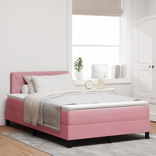 Massbinet Boxspringbett mit Matratze Rosa Samt Hochwertige Matratzen Matratzen mit Sprungfedern Massbinet Boxspringbett mit Matratze Rosa Samt Hochwertige Matratzen Matratzen mit Sprungfedern von Massbinet