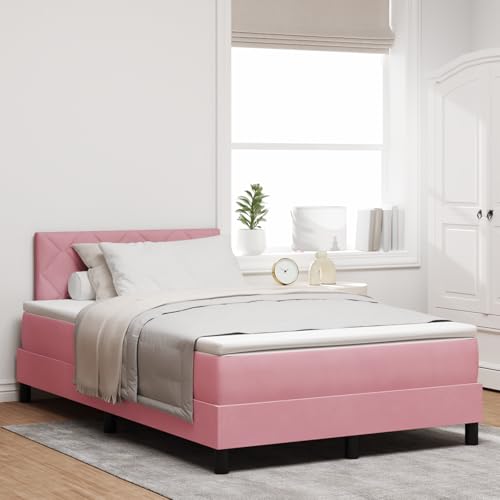 Massbinet Boxspringbett mit Matratze Rosa Samt Hochwertige Matratzen Matratzen mit Sprungfedern Massbinet Boxspringbett mit Matratze Rosa Samt Hochwertige Matratzen Matratzen mit Sprungfedern von Massbinet