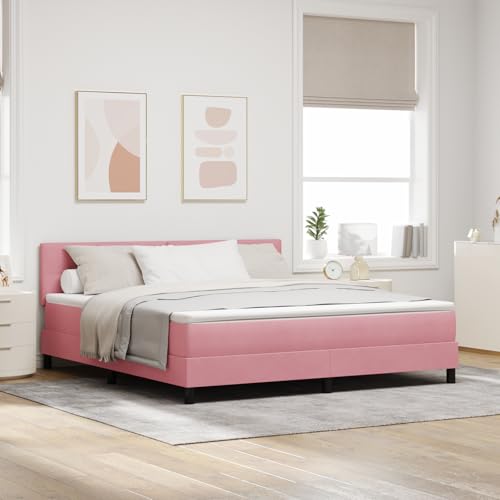 Massbinet Boxspringbett mit Matratze Rosa Samt Hochwertige Matratzen Matratzen mit Sprungfedern Massbinet Boxspringbett mit Matratze Rosa Samt Hochwertige Matratzen Matratzen mit Sprungfedern von Massbinet
