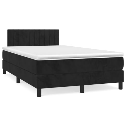 Massbinet Boxspringbett mit Matratze Schwarz 120x190 cm Samt Hochwertige Matratzen Matratzen mit Sprungfedern Massbinet Boxspringbett mit Matratze Schwarz 120x190 cm Samt Hochwertige Matratzen Matratzen mit Sprungfedern von Massbinet