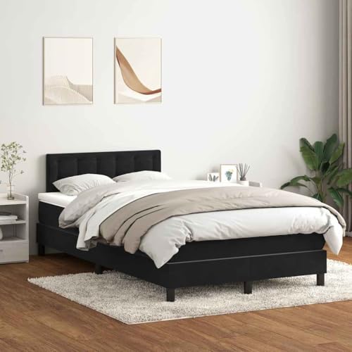 Massbinet Boxspringbett mit Matratze Schwarz 120x210 cm Samt Hochwertige Matratzen Matratzen mit Sprungfedern Massbinet Boxspringbett mit Matratze Schwarz 120x210 cm Samt Hochwertige Matratzen Matratzen mit Sprungfedern von Massbinet