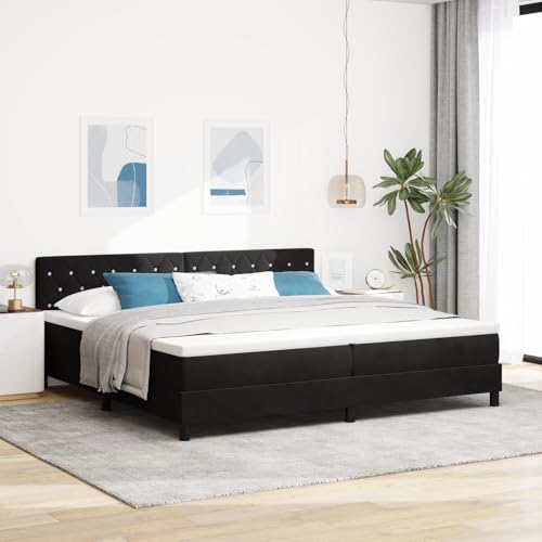 Massbinet Boxspringbett mit Matratze Schwarz 200x200 cm Samt Hochwertige Matratzen Matratzen mit Sprungfedern Massbinet Boxspringbett mit Matratze Schwarz 200x200 cm Samt Hochwertige Matratzen Matratzen mit Sprungfedern von Massbinet