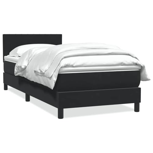Massbinet Boxspringbett mit Matratze Schwarz 80x220 cm Samt Hochwertige Matratzen Matratzen mit Sprungfedern Massbinet Boxspringbett mit Matratze Schwarz 80x220 cm Samt Hochwertige Matratzen Matratzen mit Sprungfedern von Massbinet