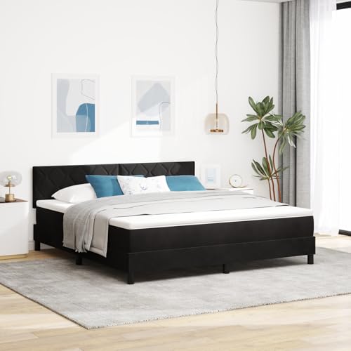 Massbinet Boxspringbett mit Matratze Schwarz Samt Hochwertige Matratzen Matratzen mit Sprungfedern Massbinet Boxspringbett mit Matratze Schwarz Samt Hochwertige Matratzen Matratzen mit Sprungfedern von Massbinet