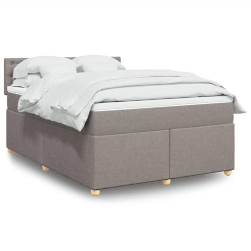 Massbinet Boxspringbett mit Matratze Taupe 160x200 cm Stoff Komfort-Federbettrahmen mit Lattenrost Softness-Stoff Massbinet Boxspringbett mit Matratze Taupe 160x200 cm Stoff Komfort-Federbettrahmen mit Lattenrost Softness-Stoff von Massbinet