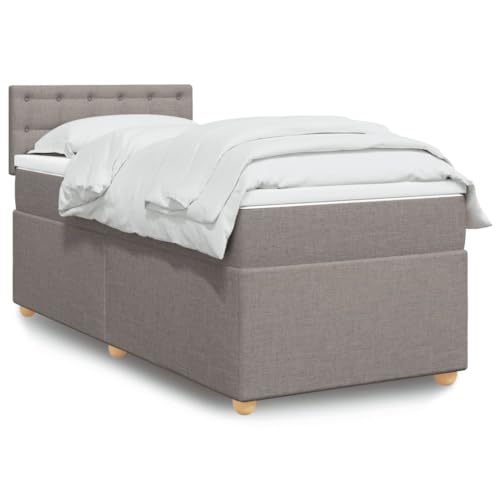 Massbinet Boxspringbett mit Matratze Taupe 90x190 cm Komfort-Federbettrahmen mit Lattenrost Softness-Stoff Massbinet Boxspringbett mit Matratze Taupe 90x190 cm Komfort-Federbettrahmen mit Lattenrost Softness-Stoff von Massbinet