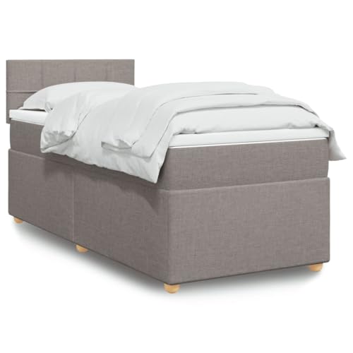 Massbinet Boxspringbett mit Matratze Taupe 90x190 cm Stoff Modernisierte Federkernbetten Weiche und strapazierfähige Massbinet Boxspringbett mit Matratze Taupe 90x190 cm Stoff Modernisierte Federkernbetten Weiche und strapazierfähige von Massbinet