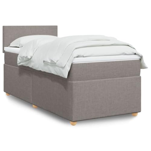 Massbinet Boxspringbett mit Matratze Taupe 90x200 cm Stoff Komfort-Federbettrahmen mit Lattenrost Softness-Stoff Massbinet Boxspringbett mit Matratze Taupe 90x200 cm Stoff Komfort-Federbettrahmen mit Lattenrost Softness-Stoff von Massbinet