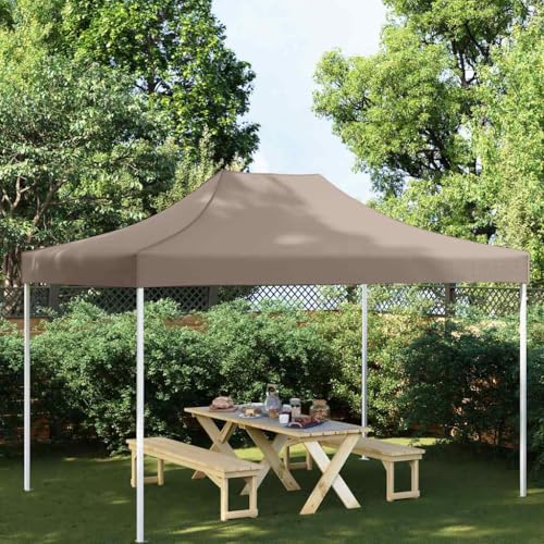 Massbinet Ersatzdach Pavillon Wasserdicht stabil Winterfest Einzeldach Partyzelt-Dach 4,5x3 m Taupe 270 g/m² von Massbinet