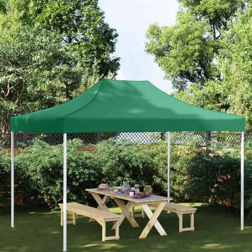 Massbinet Ersatzdach für Gartenpavillon Wasserdicht Material Partyzelt-Dach 4x3 m Grün 270 g/m² von Massbinet
