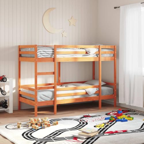 Massbinet Etagenbett Kinderbett Doppelbett Jugendbett aus Massivholz in Buche Hochbett mit Leiter & Zwei Wachsbraun 75x190 cm Kiefer Massbinet Etagenbett Kinderbett Doppelbett Jugendbett aus Massivholz in Buche Hochbett mit Leiter & Zwei Wachsbraun 75x190 cm Kiefer von Massbinet