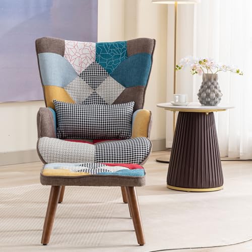 Massbinet Farblich passender Freizeitstuhl mit Fußstütze, Rückenlehne und Kissen, Wohnzimmer-Freizeitstuhl-Kombination Colorful Massbinet Farblich passender Freizeitstuhl mit Fußstütze, Rückenlehne und Kissen, Wohnzimmer-Freizeitstuhl-Kombination Colorful von Massbinet
