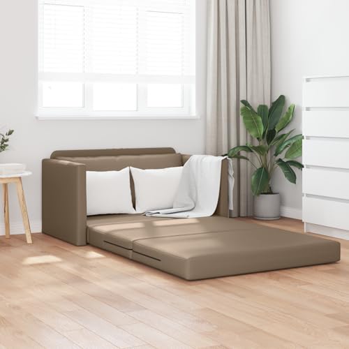 Massbinet Futonsofa 2-in-1 Cappuccino 124x71x78 cm Kunstleder Modernes Sofa Kleine Stoffcouch mit Armlehne Massbinet Futonsofa 2-in-1 Cappuccino 124x71x78 cm Kunstleder Modernes Sofa Kleine Stoffcouch mit Armlehne von Massbinet