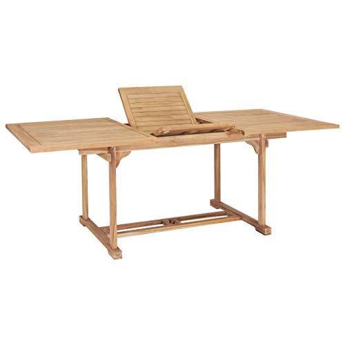 Massbinet Garten-Ausziehtisch 150-200x100x75 cm Massivholz Teak Rechteckiger Terrassentisch Esstisch Outdoor Massbinet Garten-Ausziehtisch 150-200x100x75 cm Massivholz Teak Rechteckiger Terrassentisch Esstisch Outdoor von Massbinet