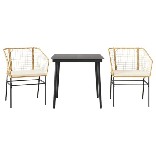 Massbinet Garten Esszimmerset Outdoor Essgruppe Essgarnitur Terrasse mit 2 x Gartenstuhl und 80 x 80 x 74 cm Gartentisch Braun Poly Rattan Glas 334458 Massbinet Garten Esszimmerset Outdoor Essgruppe Essgarnitur Terrasse mit 2 x Gartenstuhl und 80 x 80 x 74 cm Gartentisch Braun Poly Rattan Glas 334458 von Massbinet