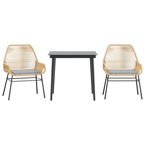 Massbinet Garten Esszimmerset Outdoor Essgruppe Essgarnitur Terrasse mit 2 x Gartenstuhl und 80 x 80 x 74 cm Gartentisch Braun Poly Rattan Glas 334464 Massbinet Garten Esszimmerset Outdoor Essgruppe Essgarnitur Terrasse mit 2 x Gartenstuhl und 80 x 80 x 74 cm Gartentisch Braun Poly Rattan Glas 334464 von Massbinet