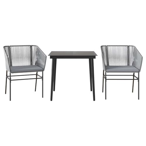 Massbinet Garten Esszimmerset Outdoor Essgruppe Essgarnitur Terrasse mit 2 x Gartenstuhl und 80 x 80 x 74 cm Gartentisch Grau Poly Rattan Glas 334513 Massbinet Garten Esszimmerset Outdoor Essgruppe Essgarnitur Terrasse mit 2 x Gartenstuhl und 80 x 80 x 74 cm Gartentisch Grau Poly Rattan Glas 334513 von Massbinet