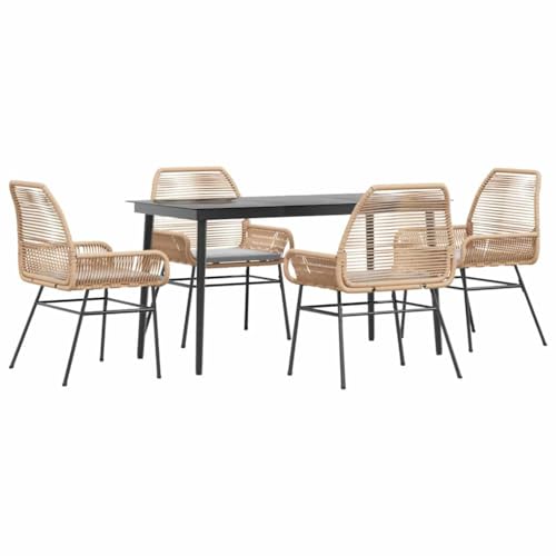Massbinet Garten Esszimmerset Outdoor Essgruppe Essgarnitur Terrasse mit 4 x Gartenstuhl und 140 x 70 x 74 cm Gartentisch Braun Poly Rattan Glas 334464 Massbinet Garten Esszimmerset Outdoor Essgruppe Essgarnitur Terrasse mit 4 x Gartenstuhl und 140 x 70 x 74 cm Gartentisch Braun Poly Rattan Glas 334464 von Massbinet