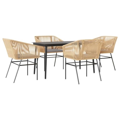 Massbinet Garten Esszimmerset Outdoor Essgruppe Essgarnitur Terrasse mit 4 x Gartenstuhl und 140 x 70 x 74 cm Gartentisch Braun Poly Rattan Glas 334513 Massbinet Garten Esszimmerset Outdoor Essgruppe Essgarnitur Terrasse mit 4 x Gartenstuhl und 140 x 70 x 74 cm Gartentisch Braun Poly Rattan Glas 334513 von Massbinet