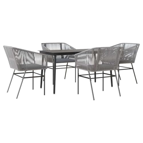 Massbinet Garten Esszimmerset Outdoor Essgruppe Essgarnitur Terrasse mit 4 x Gartenstuhl und 140 x 70 x 74 cm Gartentisch Grau Poly Rattan Glas 334513 Massbinet Garten Esszimmerset Outdoor Essgruppe Essgarnitur Terrasse mit 4 x Gartenstuhl und 140 x 70 x 74 cm Gartentisch Grau Poly Rattan Glas 334513 von Massbinet