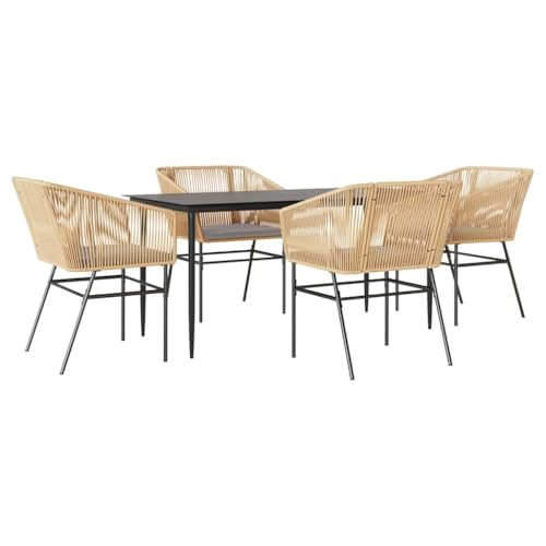 Massbinet Garten Esszimmerset Outdoor Essgruppe Essgarnitur Terrasse mit 4 x Gartenstuhl und 160 x 80 x 74 cm Gartentisch Braun Poly Rattan Glas 334513 Massbinet Garten Esszimmerset Outdoor Essgruppe Essgarnitur Terrasse mit 4 x Gartenstuhl und 160 x 80 x 74 cm Gartentisch Braun Poly Rattan Glas 334513 von Massbinet
