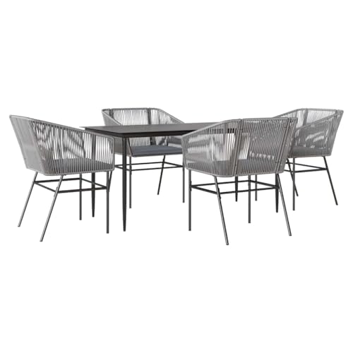 Massbinet Garten Esszimmerset Outdoor Essgruppe Essgarnitur Terrasse mit 4 x Gartenstuhl und 160 x 80 x 74 cm Gartentisch Grau Poly Rattan Glas 334513 Massbinet Garten Esszimmerset Outdoor Essgruppe Essgarnitur Terrasse mit 4 x Gartenstuhl und 160 x 80 x 74 cm Gartentisch Grau Poly Rattan Glas 334513 von Massbinet