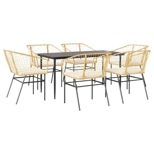 Massbinet Garten Esszimmerset Outdoor Essgruppe Essgarnitur Terrasse mit 6 x Gartenstuhl und 160 x 80 x 74 cm Gartentisch Braun Poly Rattan Glas 334458 Massbinet Garten Esszimmerset Outdoor Essgruppe Essgarnitur Terrasse mit 6 x Gartenstuhl und 160 x 80 x 74 cm Gartentisch Braun Poly Rattan Glas 334458 von Massbinet