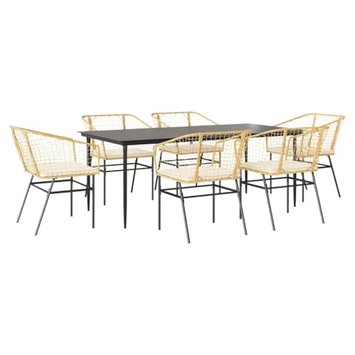 Massbinet Garten Esszimmerset Outdoor Essgruppe Essgarnitur Terrasse mit 6 x Gartenstuhl und 200 x 100 x 74 cm Gartentisch Braun Poly Rattan Glas 334458 Massbinet Garten Esszimmerset Outdoor Essgruppe Essgarnitur Terrasse mit 6 x Gartenstuhl und 200 x 100 x 74 cm Gartentisch Braun Poly Rattan Glas 334458 von Massbinet