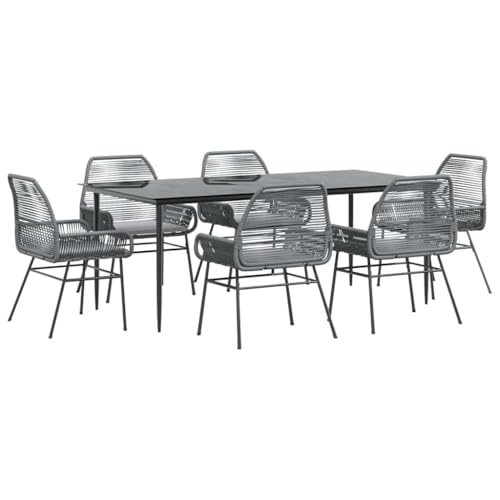 Massbinet Garten Esszimmerset Outdoor Essgruppe Essgarnitur Terrasse mit 6 x Gartenstuhl und 200 x 100 x 74 cm Gartentisch Grau Poly Rattan Glas 334464 Massbinet Garten Esszimmerset Outdoor Essgruppe Essgarnitur Terrasse mit 6 x Gartenstuhl und 200 x 100 x 74 cm Gartentisch Grau Poly Rattan Glas 334464 von Massbinet