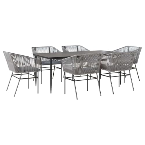 Massbinet Garten Esszimmerset Outdoor Essgruppe Essgarnitur Terrasse mit 6 x Gartenstuhl und 200 x 100 x 74 cm Gartentisch Grau Poly Rattan Glas 334513 Massbinet Garten Esszimmerset Outdoor Essgruppe Essgarnitur Terrasse mit 6 x Gartenstuhl und 200 x 100 x 74 cm Gartentisch Grau Poly Rattan Glas 334513 von Massbinet