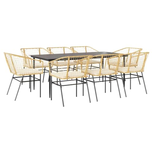 Massbinet Garten Esszimmerset Outdoor Essgruppe Essgarnitur Terrasse mit 8 x Gartenstuhl und 200 x 100 x 74 cm Gartentisch Braun Poly Rattan Glas 334458 Massbinet Garten Esszimmerset Outdoor Essgruppe Essgarnitur Terrasse mit 8 x Gartenstuhl und 200 x 100 x 74 cm Gartentisch Braun Poly Rattan Glas 334458 von Massbinet