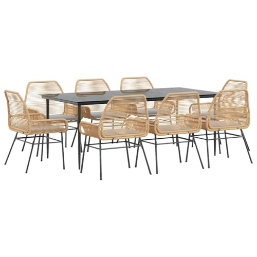 Massbinet Garten Esszimmerset Outdoor Essgruppe Essgarnitur Terrasse mit 8 x Gartenstuhl und 200 x 100 x 74 cm Gartentisch Braun Poly Rattan Glas 334464 Massbinet Garten Esszimmerset Outdoor Essgruppe Essgarnitur Terrasse mit 8 x Gartenstuhl und 200 x 100 x 74 cm Gartentisch Braun Poly Rattan Glas 334464 von Massbinet