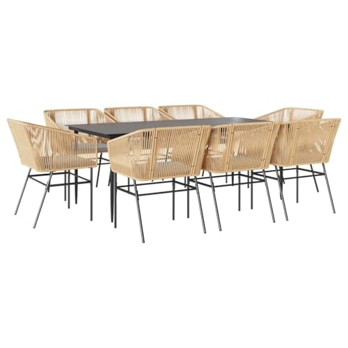 Massbinet Garten Esszimmerset Outdoor Essgruppe Essgarnitur Terrasse mit 8 x Gartenstuhl und 200 x 100 x 74 cm Gartentisch Braun Poly Rattan Glas 334513 Massbinet Garten Esszimmerset Outdoor Essgruppe Essgarnitur Terrasse mit 8 x Gartenstuhl und 200 x 100 x 74 cm Gartentisch Braun Poly Rattan Glas 334513 von Massbinet