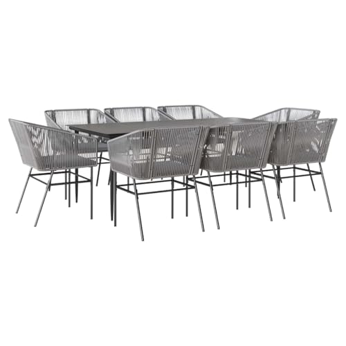 Massbinet Garten Esszimmerset Outdoor Essgruppe Essgarnitur Terrasse mit 8 x Gartenstuhl und 200 x 100 x 74 cm Gartentisch Grau Poly Rattan Glas 334513 Massbinet Garten Esszimmerset Outdoor Essgruppe Essgarnitur Terrasse mit 8 x Gartenstuhl und 200 x 100 x 74 cm Gartentisch Grau Poly Rattan Glas 334513 von Massbinet