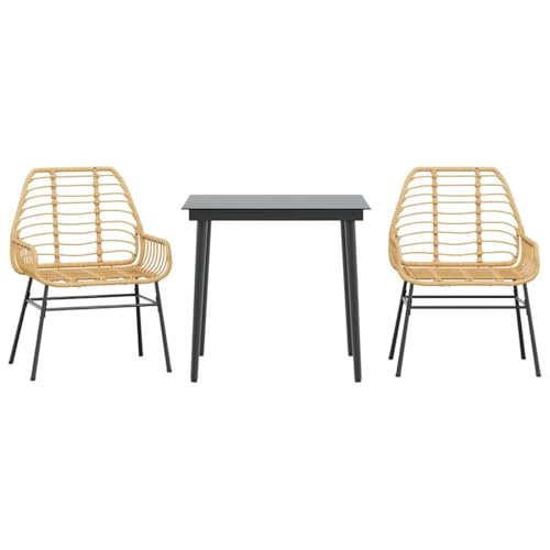 Massbinet Garten Esszimmerset Outdoor Essgruppe Terrasse mit 2 x Gartenstuhl und 80 x 80 x 74 cm Gartentisch Braun Poly Rattan Glas ohen Polster 334436 Massbinet Garten Esszimmerset Outdoor Essgruppe Terrasse mit 2 x Gartenstuhl und 80 x 80 x 74 cm Gartentisch Braun Poly Rattan Glas ohen Polster 334436 von Massbinet