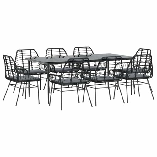 Massbinet Garten Esszimmerset Outdoor Essgruppe Terrasse mit 8 x Gartenstuhl und 200 x 100 x 74 cm Gartentisch Schwarz Poly Rattan Glas 334436 Massbinet Garten Esszimmerset Outdoor Essgruppe Terrasse mit 8 x Gartenstuhl und 200 x 100 x 74 cm Gartentisch Schwarz Poly Rattan Glas 334436 von Massbinet