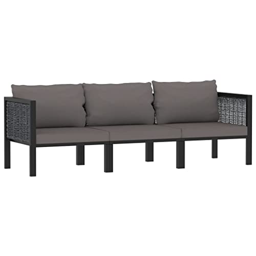Massbinet Gartenmöbel Set Wetterfest Lounge für Garten Terrasse und Balkon mit 3-Sitzer von Massbinet