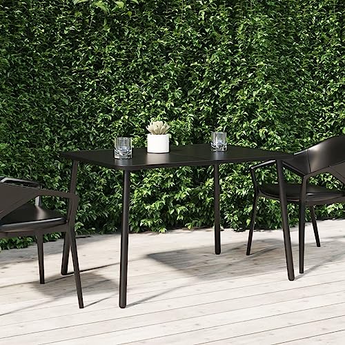Massbinet Gartentisch Anthrazit 110x80x71 cm Stahl Balkon Garten Terrasse Tisch Klapptisch Balkontisch von Massbinet