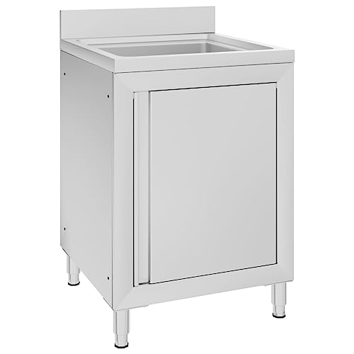 Massbinet Gastro Spülenunterschrank 60x60x96 cm Edelstahl von Massbinet