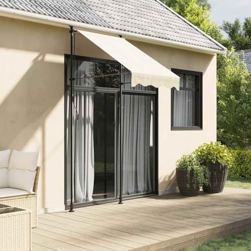 Massbinet Gelenkarmmarkise Markise Gelenkmarkise Terrassenmarkise Sonnenmarkise inkl. Wandhalterung Sonnenschutz Balkonmarkise Wasserabweisend Creme 100x150 cm Stoff und Stahl Massbinet Gelenkarmmarkise Markise Gelenkmarkise Terrassenmarkise Sonnenmarkise inkl. Wandhalterung Sonnenschutz Balkonmarkise Wasserabweisend Creme 100x150 cm Stoff und Stahl von Massbinet