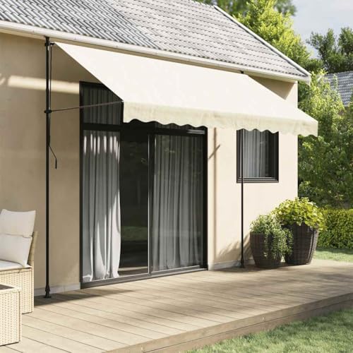 Massbinet Gelenkarmmarkise Markise Gelenkmarkise Terrassenmarkise Sonnenmarkise inkl. Wandhalterung Sonnenschutz Balkonmarkise Wasserabweisend Creme 300x150 cm Stoff und Stahl Massbinet Gelenkarmmarkise Markise Gelenkmarkise Terrassenmarkise Sonnenmarkise inkl. Wandhalterung Sonnenschutz Balkonmarkise Wasserabweisend Creme 300x150 cm Stoff und Stahl von Massbinet