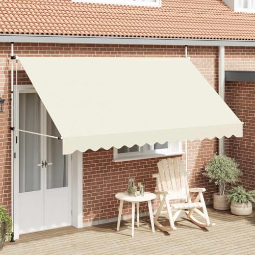Massbinet Gelenkarmmarkise Markise Gelenkmarkise Terrassenmarkise Sonnenmarkise inkl. Wandhalterung Sonnenschutz Balkonmarkise Wasserabweisend Handbetrieben 350 cm Cremeweiß Massbinet Gelenkarmmarkise Markise Gelenkmarkise Terrassenmarkise Sonnenmarkise inkl. Wandhalterung Sonnenschutz Balkonmarkise Wasserabweisend Handbetrieben 350 cm Cremeweiß von Massbinet