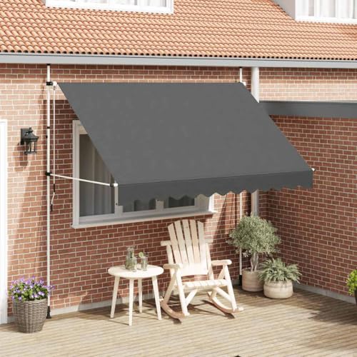 Massbinet Gelenkarmmarkise Markise Sonnenmarkise Sonnenschutz Gelenkmarkise aus Aluminium/Polyester Wetterfest Blickdicht Handbetrieben 300 cm Anthrazit Massbinet Gelenkarmmarkise Markise Sonnenmarkise Sonnenschutz Gelenkmarkise aus Aluminium/Polyester Wetterfest Blickdicht Handbetrieben 300 cm Anthrazit von Massbinet
